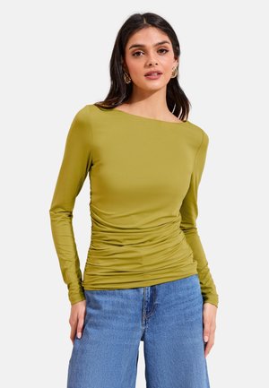DOUBLE LAYER RUCHED  - T-shirt à manches longues - olive green