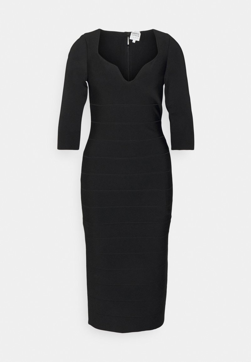 Hervé Léger Cocktailjurk zwart Hervé Léger Cocktailjurk zwart