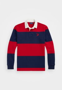 CLASSIC FIT STRIPED JERSEY RUGBY SHIRT - T-shirt à manches longues - red/newport navy