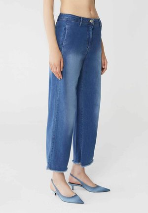 MARA SUMMER CROPPED STRETCH - Jeans a zampa - blu denim
