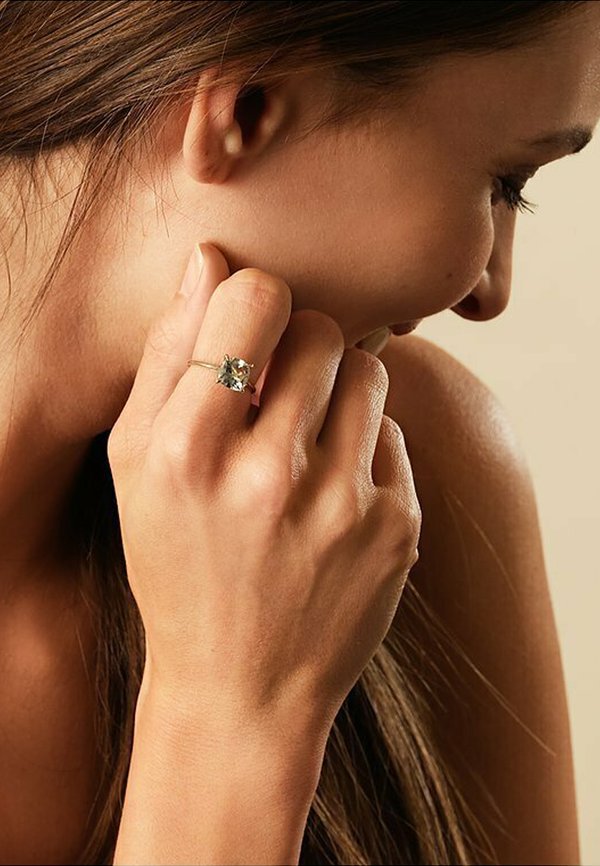 Ring - gelbgold hellgrün