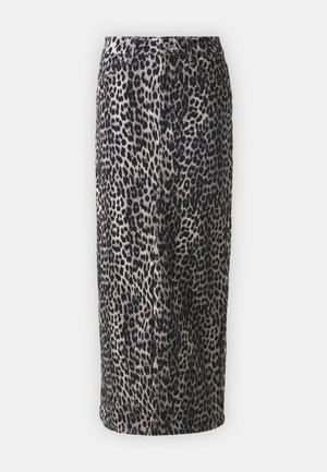 ONLY, ONLCILLA ANLIE LONG SLIT SKIRT - Jeansrok - black