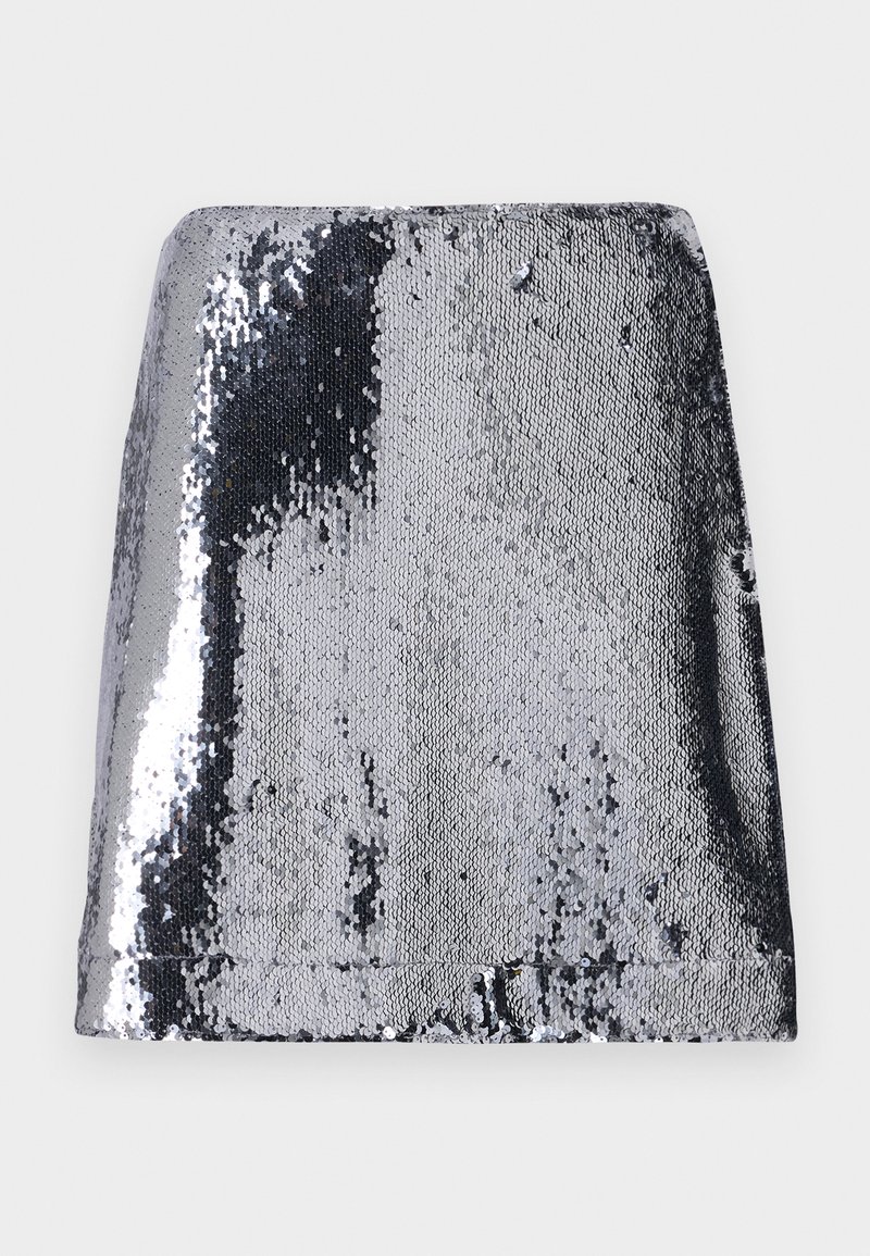 United Colors of Benetton A-lijn rok zilverkleurig United Colors of Benetton A-lijn rok zilverkleurig