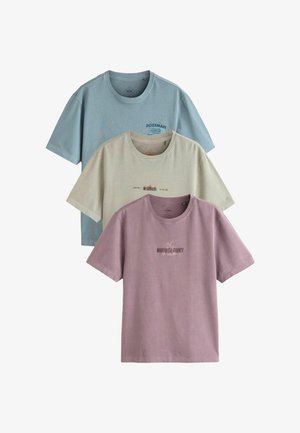 EMBROIDERY - Nyomott mintás póló - green blue pink