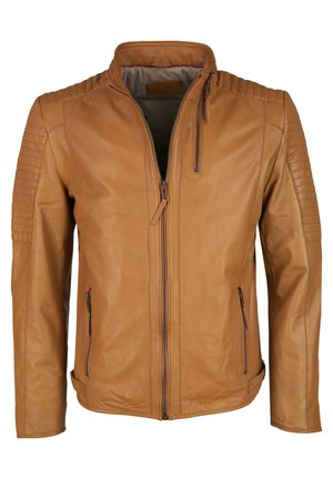 Lederjacke - cognac