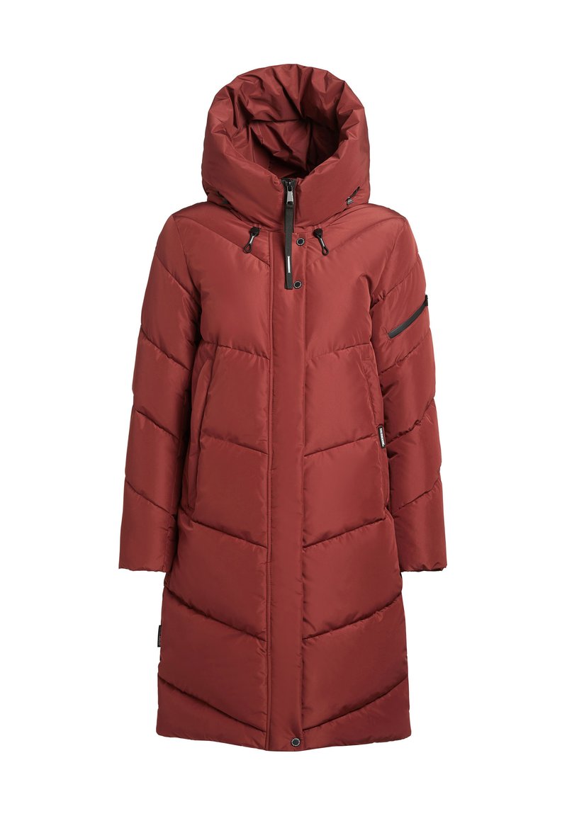 khujo Wintermantel donkerrood