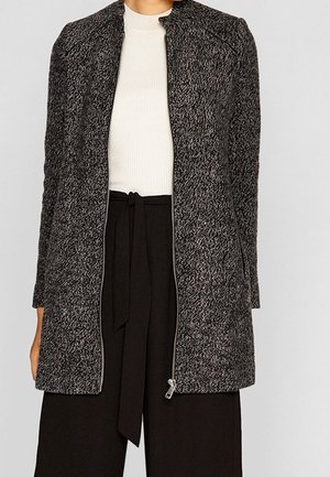 Halflange jas - mottled dark grey
