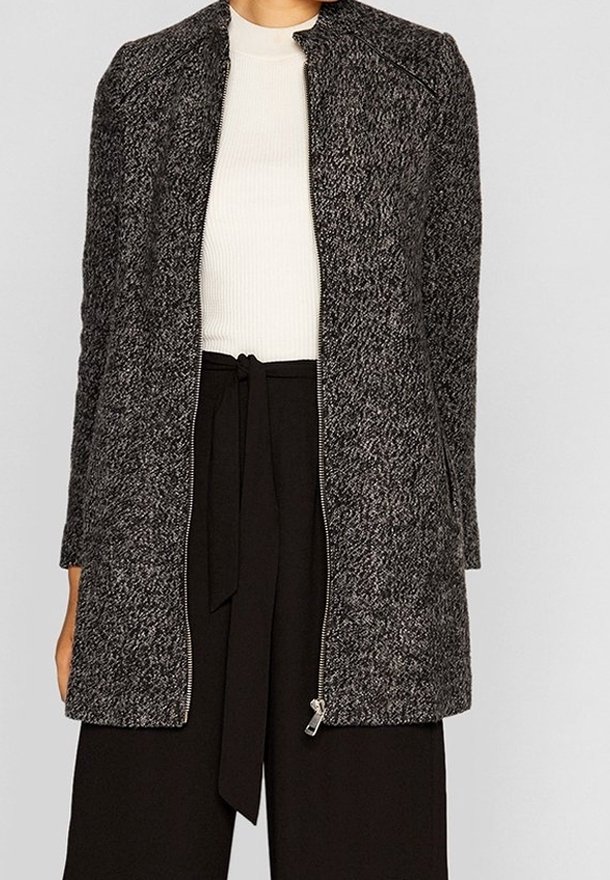 Stradivarius Manteau court - mottled dark grey