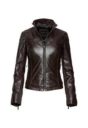 TAILLIERTER - Kožnata jakna - dunkelbraun