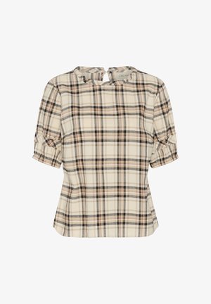 Cream, CRUMA BLOUSE - Bluse - bleached check