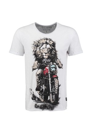 MT LION RIDER ROUND - T-shirt con stampa - white