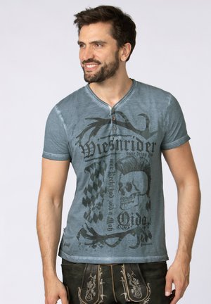 STOCKERPOINT Klederdracht shirt in Beige / Antraciet / Grenadine ABOUT YOU