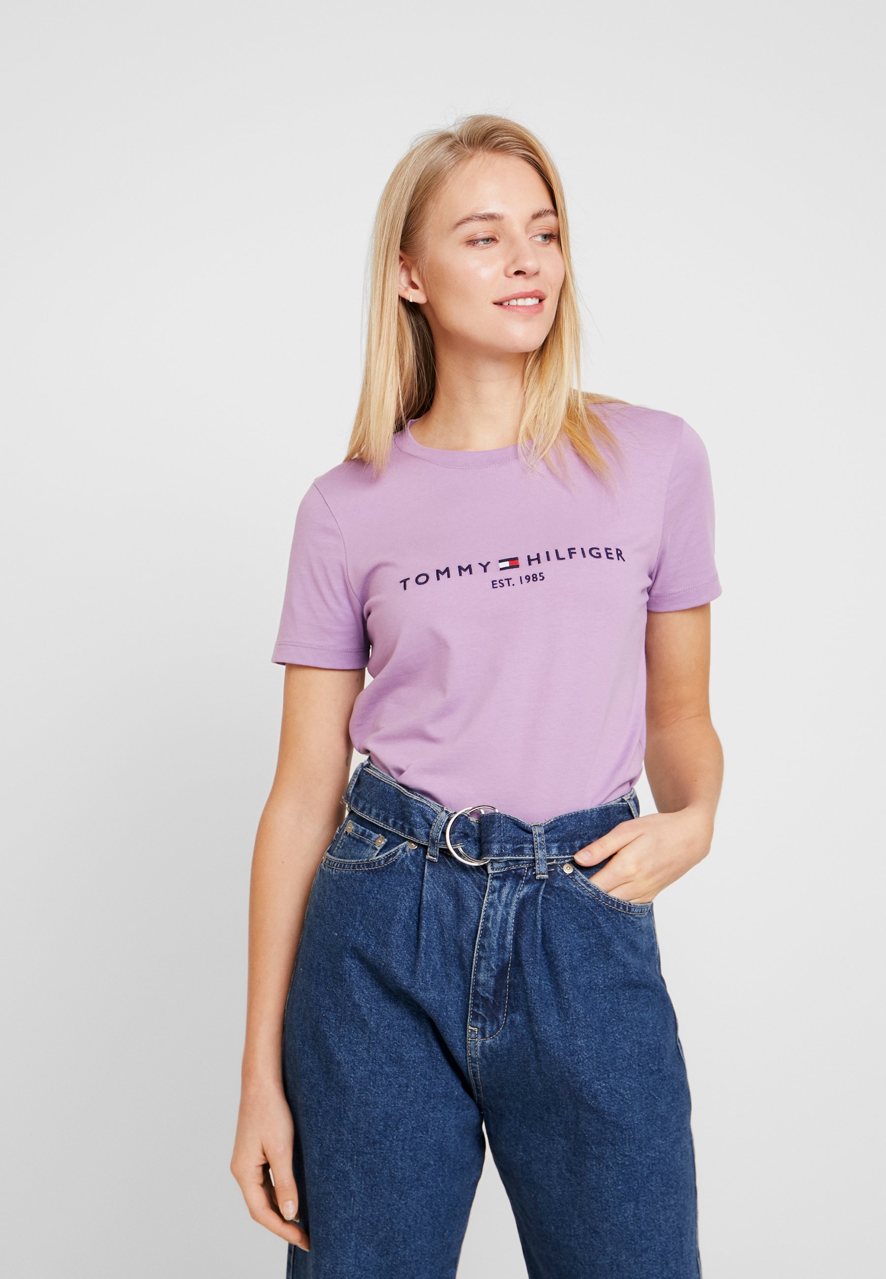tommy hilfiger purple t shirt