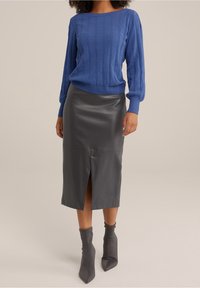 WE Fashion Stickad tröja - light blue