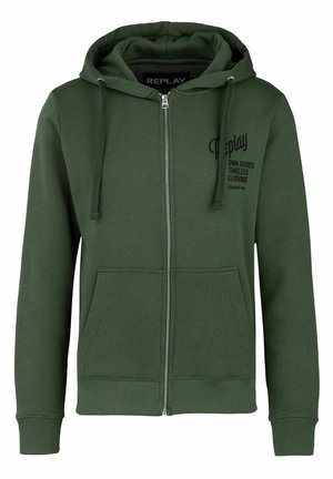 Tröja med dragkedja - green