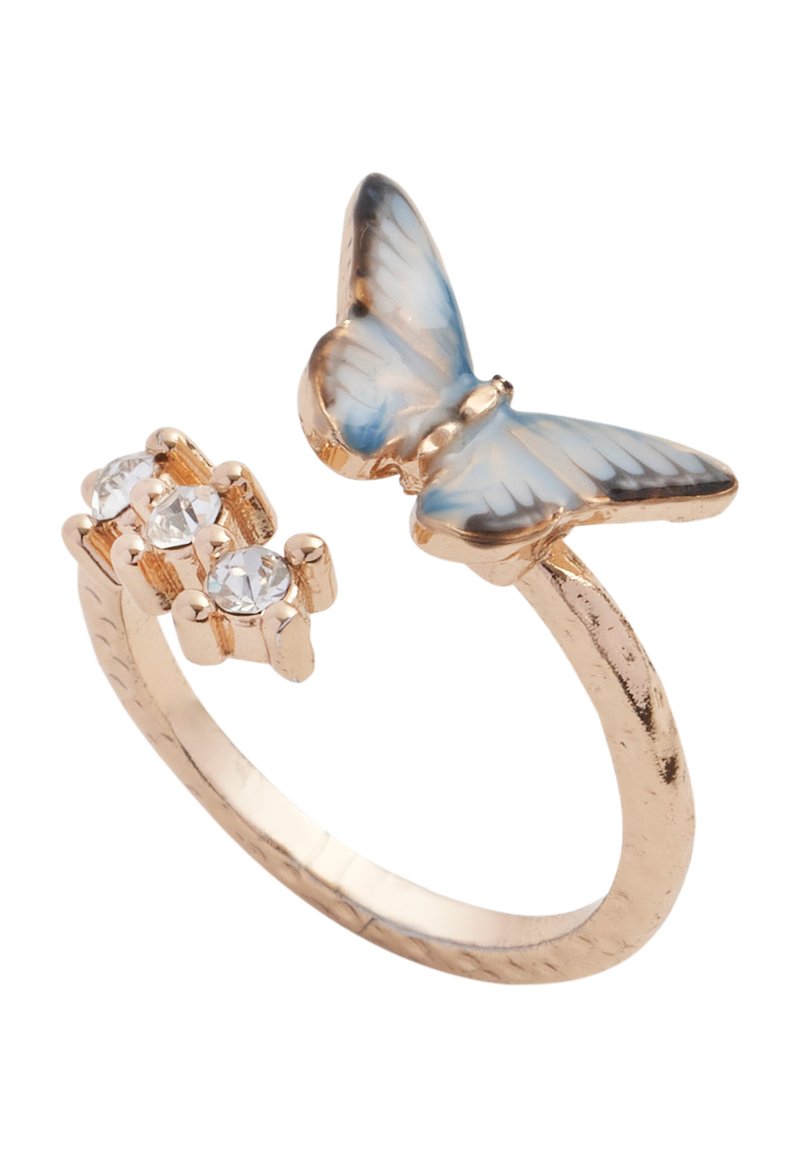 FABLE ENGLAND ENAMEL BLUE BUTTERFLY - Ring - blue and silver coloured ...