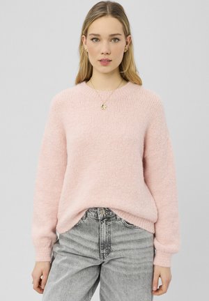 PULL COL ROND UNI - Pullover - rose pâle