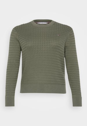 Tommy Hilfiger Curve CABLE FINE - Jumper - green