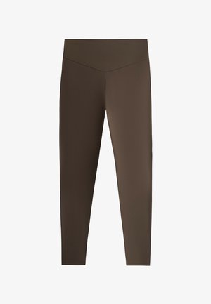 OYSHO, COMFORTLUX ANKLE-LENGTH LEGGINGS 31320226 - Leggings - dark brown