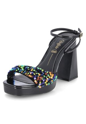 LIZA DISCO - Sandalen met plateauzool - schwarz