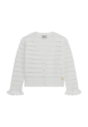 GESTREIFTER - Strickjacke - weiß
