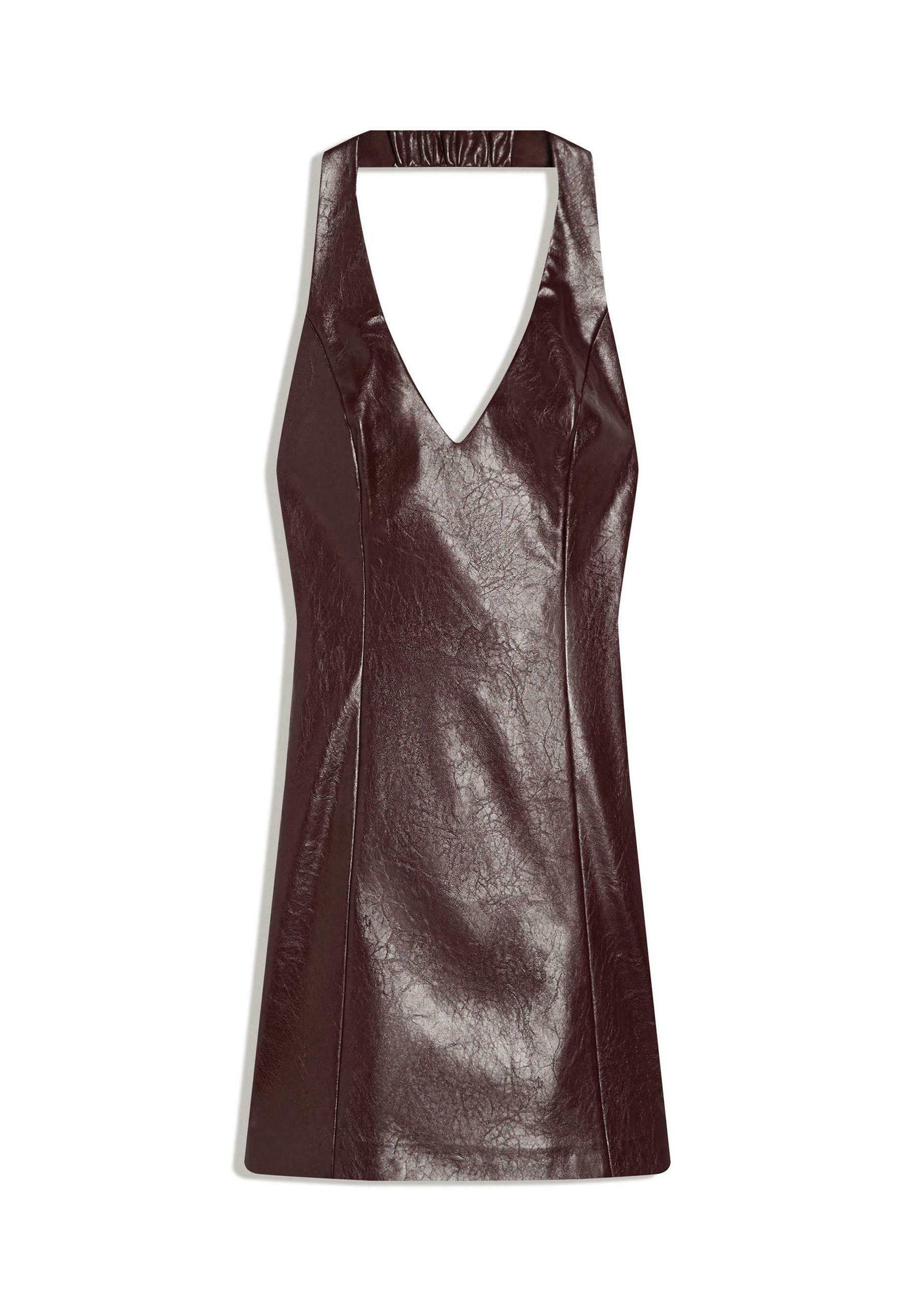 Bershka DRESS - Day dress - bordeaux - Zalando.ie