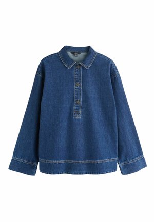 PETITE FIT - OVERHEAD LONG SLEEVE - Bluse - denim dark blue