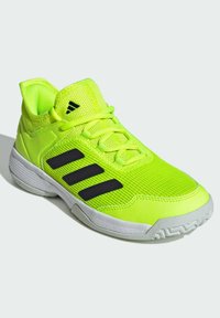 adidas Performance UBERSONIC 4 KIDS - da tennis per terra battuta - lucid lemon aurora black crystal jade