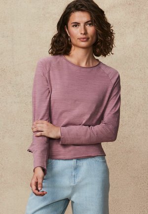 SLUBBED RAW EDGE PRETTY - REGULAR FIT - Top s dlhým rukávom - pink