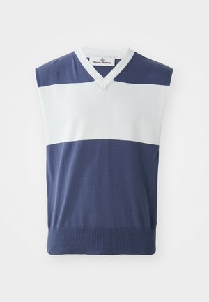 Vivienne Westwood OLLIE VEST - Jumper - white/grey blue