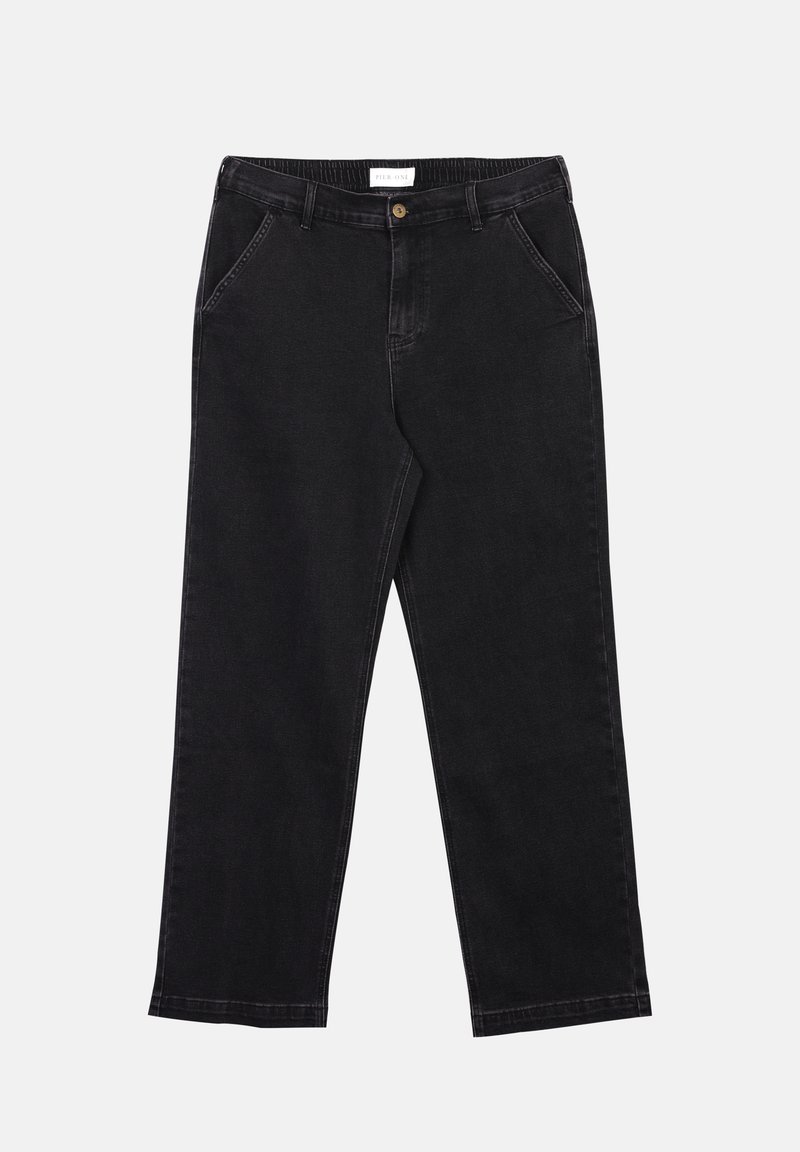 Pier One Straight leg jeans zwart denim/blackdenim