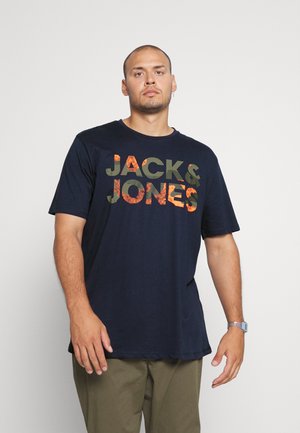 JJSOLDIER LOGO TEE CREW NECK - T-shirt con stampa - navy blazer
