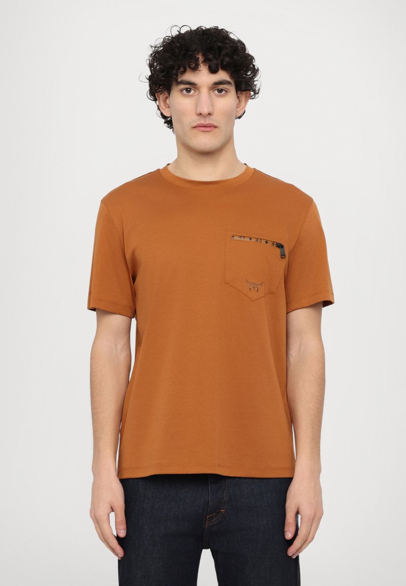 MCM ZIP INTERLOCK  - T-shirts basic - cognac