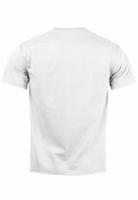 Short-sleeve white T-shirt made of cotton fabric, featuring a smooth texture and classic crew neck design, with no graphics or patterns.
