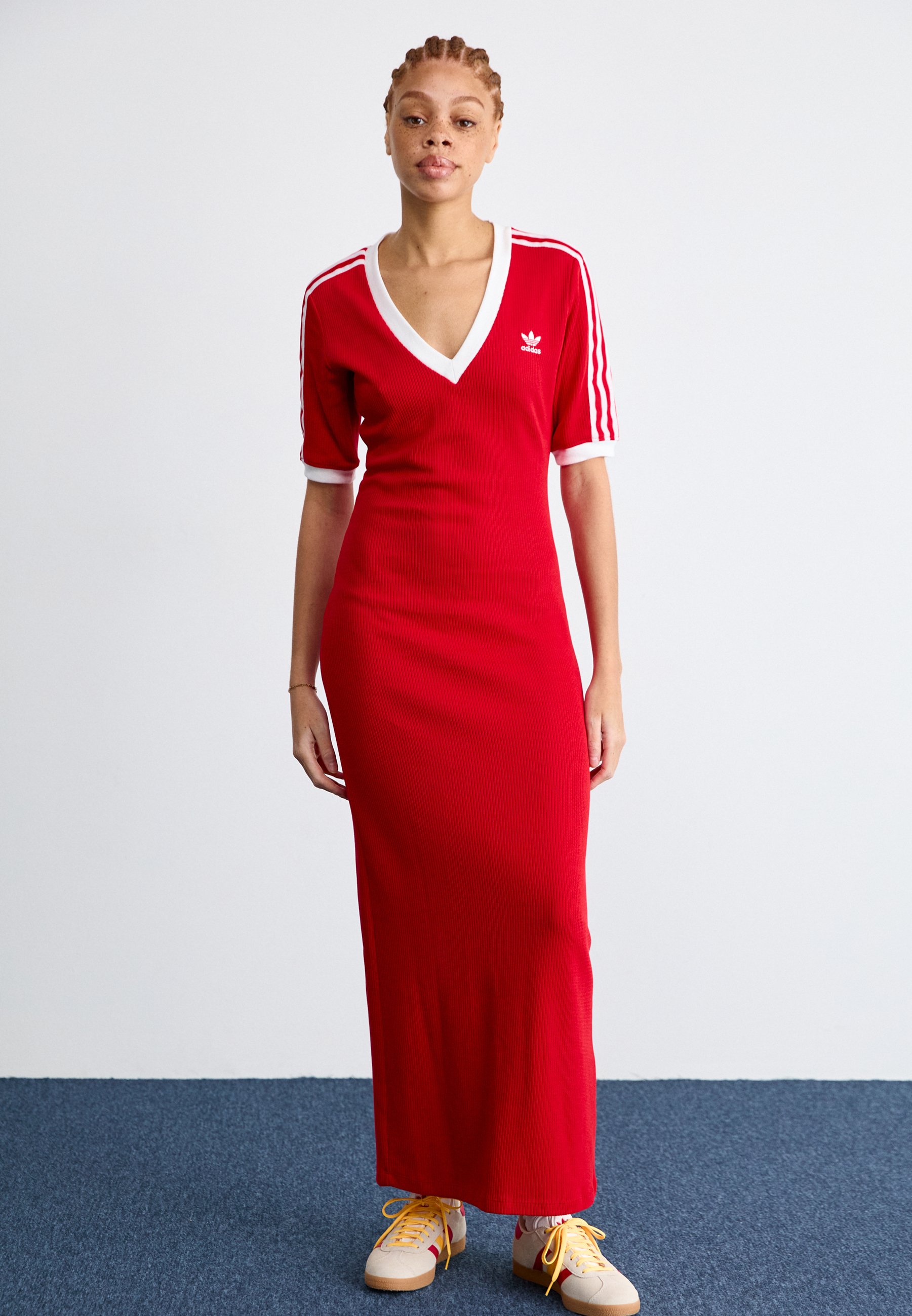 adidas Originals DRESS - Maxi dress - better scarlet/red - Zalando.ie