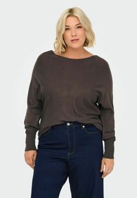 ONLY Carmakoma CARAIDA - Pulover - chocolate brown