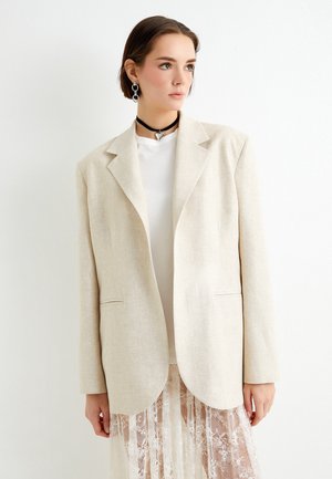 Pocket Detail Blazer Jacket - Kort kappa / rock - off white