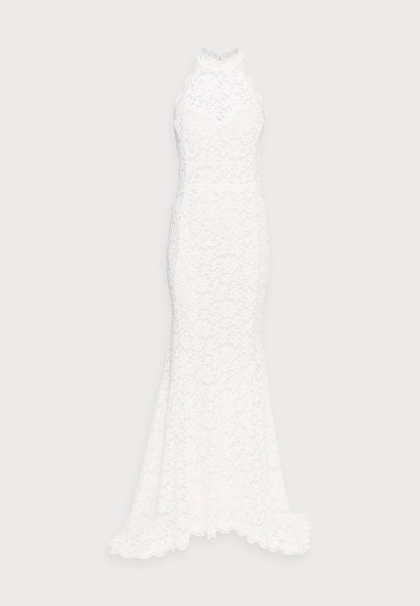 LONG HALTERNECK LACE DRESS - Occasion wear - ivory4