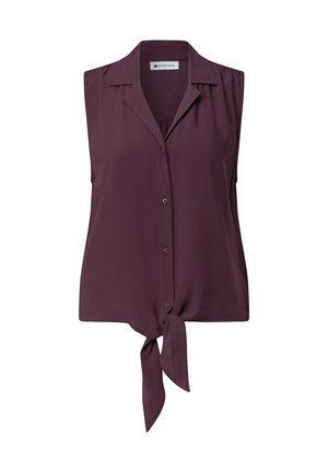 Street One, BLUSENTOP MIT BOWLING-KRAGEN UND KNOTEN - Top - rustic rouge