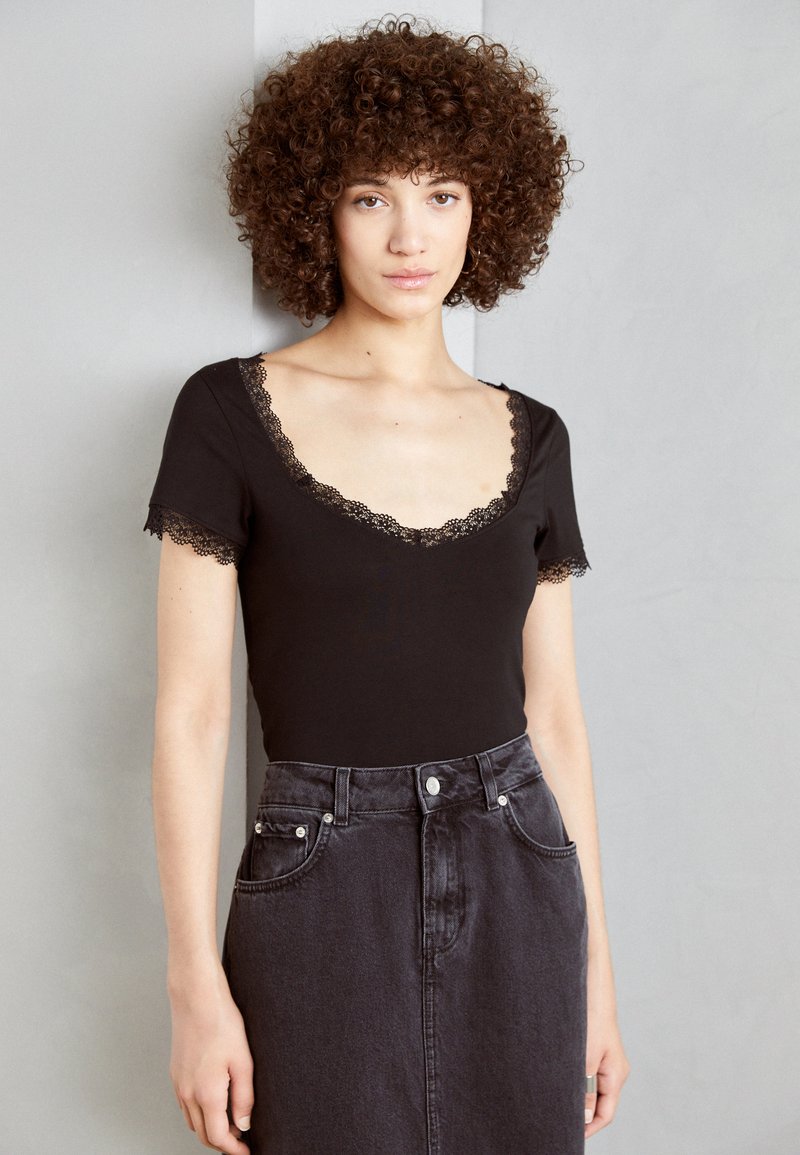 Anna Field by Zalando - Tricou basic - black, Extindeți