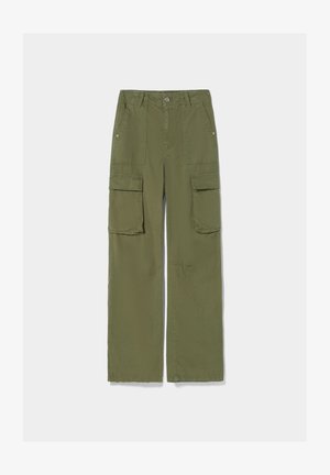 STRAIGHT FIT - Pantalon cargo - dark green
