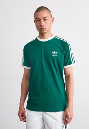 STRIPES TEE - T-shirt imprimé - collegiate green/off white