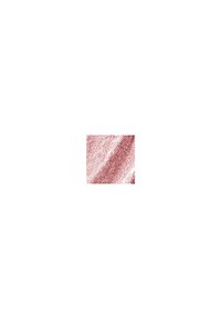 Produit pour les lèvres en métallisé rose doré avec une finition lisse et chatoyante. Forme rectangulaire avec une texture fine et des détails de surface scintillants.