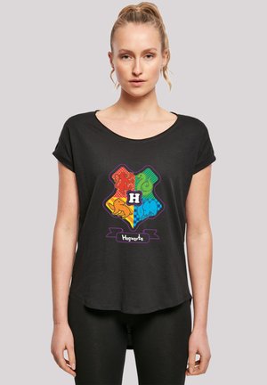 LONG CUT HARRY POTTER JUNIOR HOGWARTS CREST - Print T-shirt - black