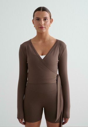 SEAMLESS LONG SLEEVE - Long sleeved top - brown