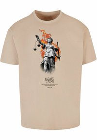 MJ Gonzales JUSTITIA  HEAVY  - T-shirts print - wet sand