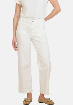 CROPPED WIDE  - Jeans a zampa - optical white