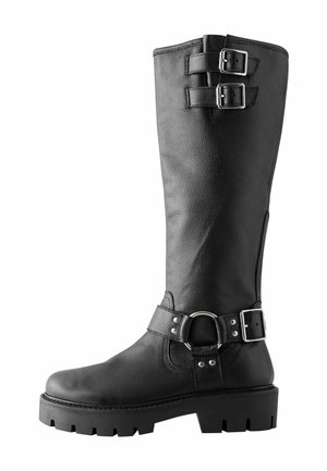 Stivali con plateau - mottled black