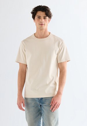 Wrangler SS SOLID TEE - T-shirts basic - beige