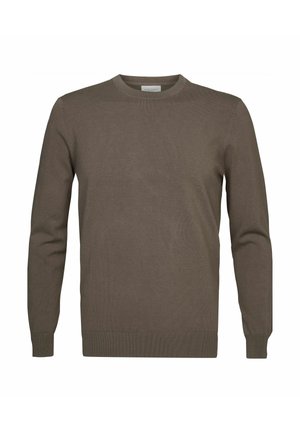 Stickad tröja - brown